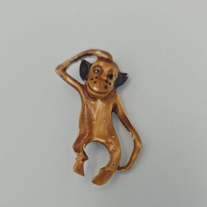 Charming Brown Monkey Brooch